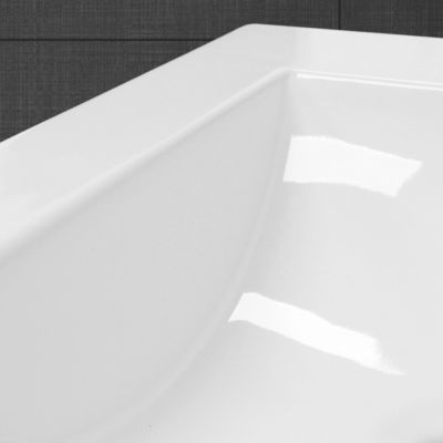 Vasque encastré lavabo Evier salle de bain en ceramique blanc 610 x 465 x 175 mm