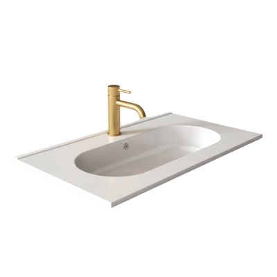 Vasque à encastrer ovale - 60 x 46 cm - Blanc brillant - CLEA