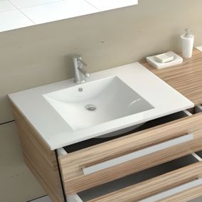 Vasque À Encastrer Rea Dafne 75 White Rectangle