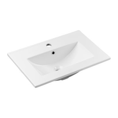 Vasque à encastrer rectangulaire - 60 x 39 cm - Blanc brillant - AUREA