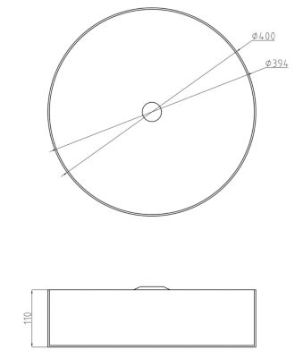 Vasque Lavabo rond à poser en acier inoxydable sur meuble salle de bain NT04, Diamètre 40cm, Gun métal