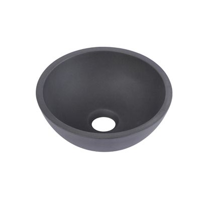 Vasque lave-mains à poser ronde en béton gris 26cm