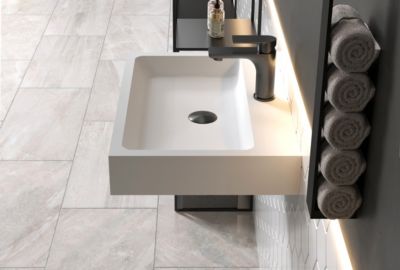 Vasque moderne Lavabo en fonte, Lave main à poser, 60x42x10cm, PB2142