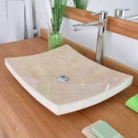 Vasque à poser en marbre crème, Sailor