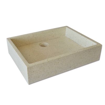 Vasque à poser en Terrazzo crème, Coreal