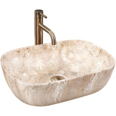 Vasque À Poser Rea Belinda Savana Beige Rectangle