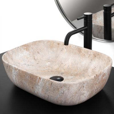 Vasque À Poser Rea Belinda Savana Beige Rectangle