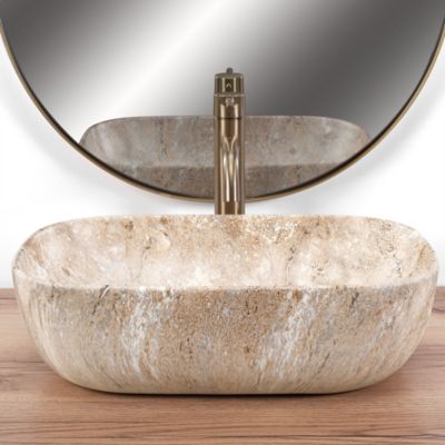 Vasque À Poser Rea Belinda Savana Beige Rectangle