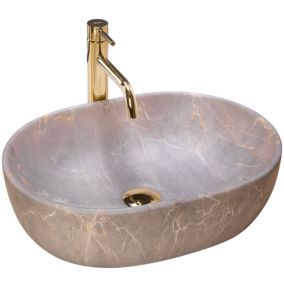 Vasque À Poser Rea Lara- Nablatowa Beige Oval