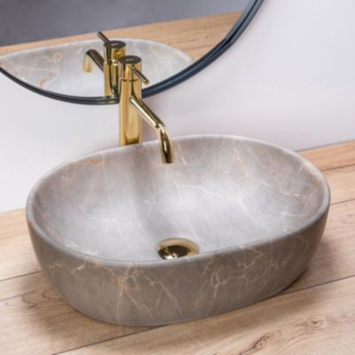 Vasque À Poser Rea Lara- Nablatowa Beige Oval