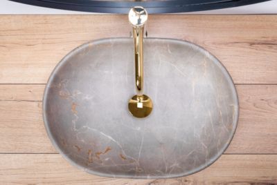 Vasque À Poser Rea Lara- Nablatowa Beige Oval