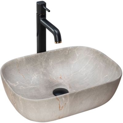 Vasque À Poser Rea Livia Beige Rectangle