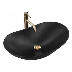 Vasque À Poser Rea Royal Black Oval