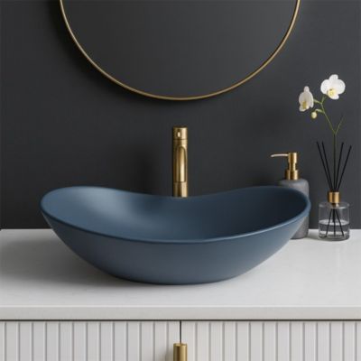 Vasque À Poser Rea Royal Blue Ovale