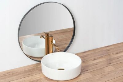 Vasque À Poser Rea Sami White Round