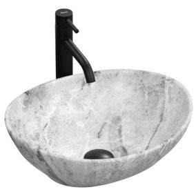 Vasque À Poser Rea Sofia Stone Grey Oval