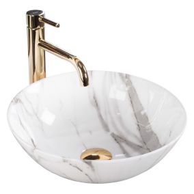 Vasque À Poser Rea Stella Shiny Aiax White Round