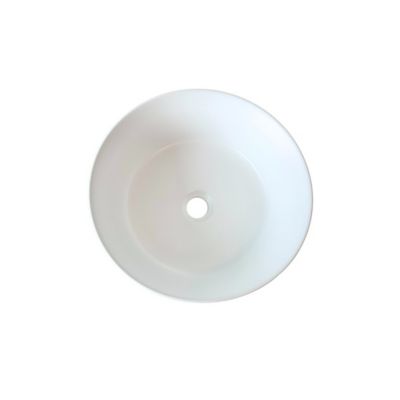 Vasque à poser ronde 40 cm blanc mat en céramique