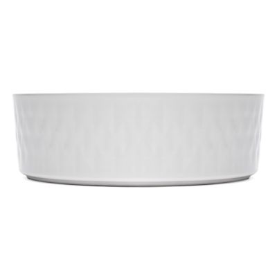 Vasque à poser ronde diamètre 36 cm - blanc brillant - finition striée - sans trop-plein - SAT Infinitio
