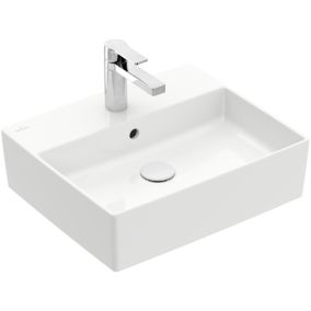 Vasque à poser VILLEROY ET BOCH Memento 2.0 blanc avec trop plein 50 x 42 cm