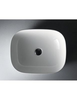 Vasque rectangulaire à poser sans trou JEY 49x39,5x15 cm