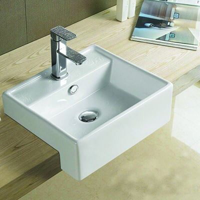 Vasque Semi Encastrable Carrée céramique - 41x41 cm - Pure