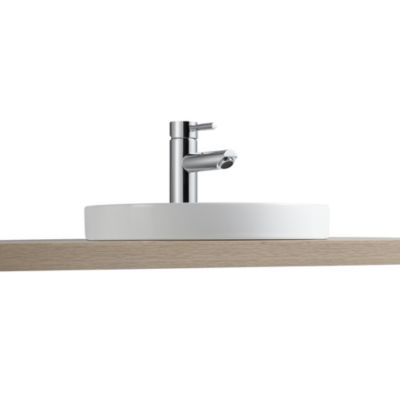 Vasque semi-encastrée ronde en céramique blanc Ø36 cm, Aito