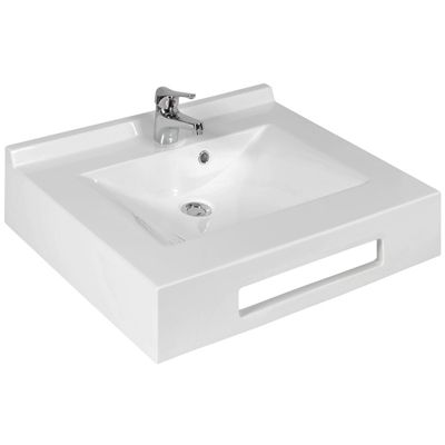 Vasque suspendue carrée EVIDENCE 70 cm - blanc