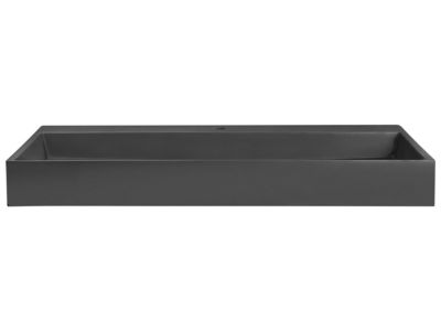 Vasque suspendue QUENKO 100 x 46 cm Moulage minéral Noir