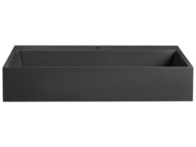 Vasque suspendue QUENKO 60 x 38 cm Moulage minéral Noir