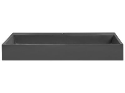 Vasque suspendue QUENKO 80 x 46 cm Moulage minéral Noir