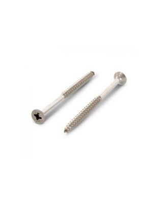 VBA Vis bois agglo Tête fraisée Pozi numéro 2 4X25 Filetage partiel Inox A4 - 1 pièce