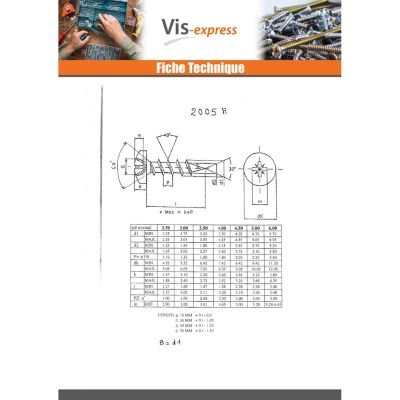 VBA Vis bois agglo Tête ronde TR Pozi numéro 2 5X80 Filetée sur 48 Acier zingué - 1 pièce