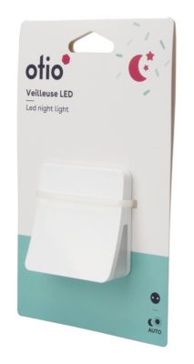 Veilleuse crépusculaire LED intégrée blanc neutre IP20 0,28W l.6xH.6xP.2,8cm Otio