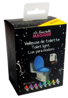 Veilleuse de toilette 8 couleurs avec détecteur de mouvement