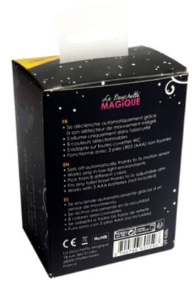 Veilleuse de toilette 8 couleurs avec détecteur de mouvement
