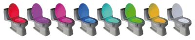 Veilleuse de toilette 8 couleurs avec détecteur de mouvement