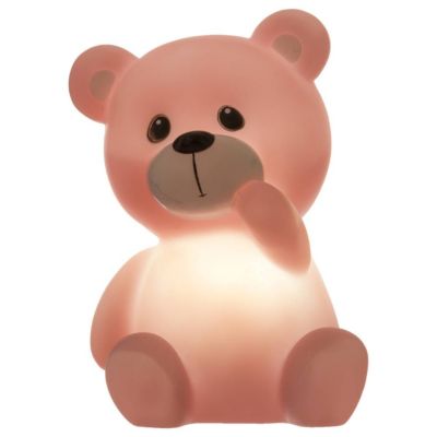 Veilleuse enfant Ourson - H14 cm - Rose- Atmosphera