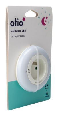 Veilleuse gigogne LED intégrée blanc neutre IP20 0,5W ⌀6.5xP.3,5cm Otio