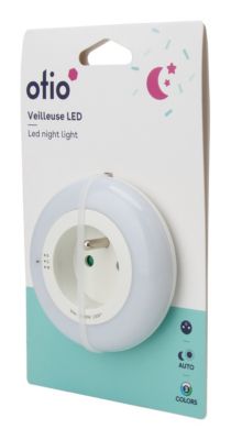 Veilleuse gigogne LED intégrée blanc neutre IP20 0,5W ⌀6.5xP.3,5cm Otio