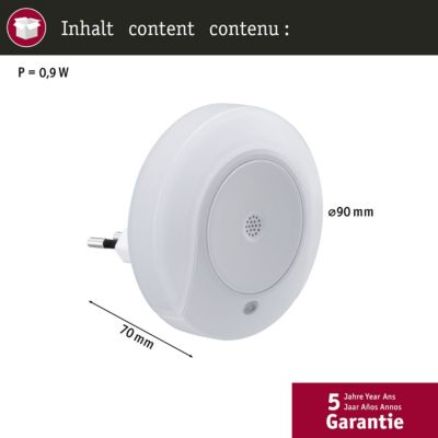 Veilleuse Horby Sound Sensor rond 3000K 45lm