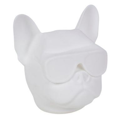 Veilleuse LED Bulldog 1W IP20 l.12 x H.13,5 cm RGB tactile USB Corep blanc