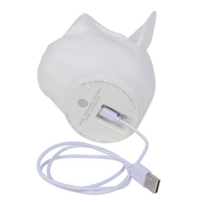 Veilleuse LED Bulldog 1W IP20 l.12 x H.13,5 cm RGB tactile USB Corep blanc