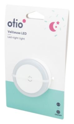 Veilleuse LED intégrée blanc neutre IP20 1W ⌀6xP.2,5cm Otio