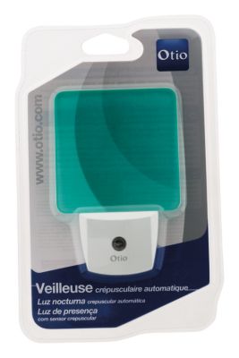 Veilleuse LED Otio IP20 1W vert l.13 x H.20 x P.5 cm