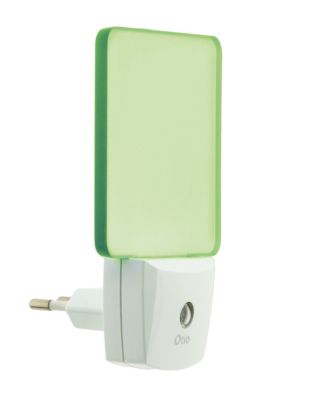 Veilleuse LED Otio IP20 1W vert l.13 x H.20 x P.5 cm