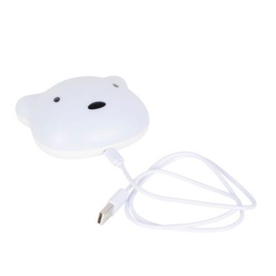 Veilleuse LED Ourson 1,5W IP20 l. 4 x H.8,5 cm blanc froid à blanc chaud tactile USB Corep blan