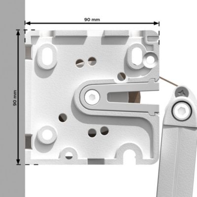 VENISE - Store de fenêtre (Taupe - Blanc RAL9010 - 2m x 1.20m)