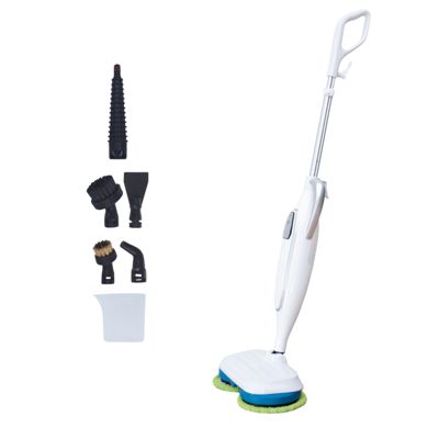 VENTEO - Balai Vapeur Rotatif Double Tête - Nettoyeur Vapeur Haute Température - Balai Serpillière Microfibre pour Sol Carrelage P