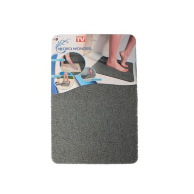 Tapis De Bain Super Absorbant HYDROWONDER 60x40cm Antidérapant - Blanc Gris - Séchage Rapide